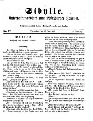 Sibylle (Würzburger Journal) Donnerstag 27. Juni 1867