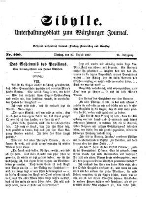 Sibylle (Würzburger Journal) Dienstag 20. August 1867