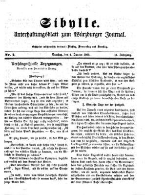 Sibylle (Würzburger Journal) Samstag 4. Januar 1868