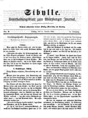 Sibylle (Würzburger Journal) Dienstag 21. Januar 1868