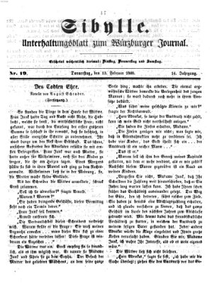 Sibylle (Würzburger Journal) Donnerstag 13. Februar 1868