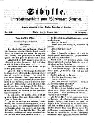 Sibylle (Würzburger Journal) Dienstag 18. Februar 1868