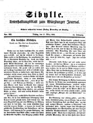 Sibylle (Würzburger Journal) Dienstag 17. März 1868