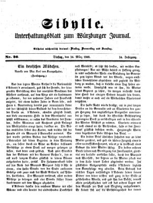 Sibylle (Würzburger Journal) Dienstag 24. März 1868