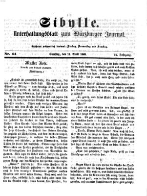 Sibylle (Würzburger Journal) Samstag 11. April 1868