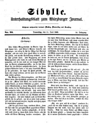 Sibylle (Würzburger Journal) Donnerstag 11. Juni 1868