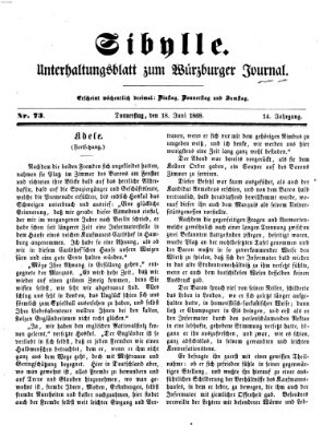 Sibylle (Würzburger Journal) Donnerstag 18. Juni 1868