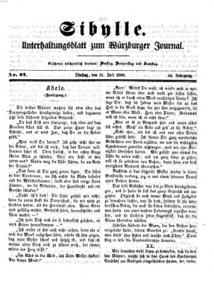 Sibylle (Würzburger Journal) Dienstag 21. Juli 1868