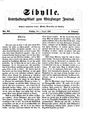 Sibylle (Würzburger Journal) Samstag 1. August 1868