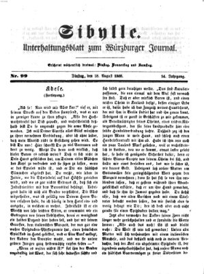 Sibylle (Würzburger Journal) Dienstag 18. August 1868