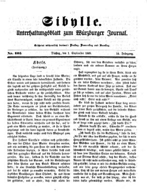 Sibylle (Würzburger Journal) Dienstag 1. September 1868