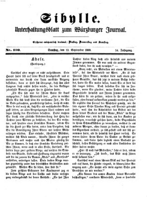 Sibylle (Würzburger Journal) Samstag 12. September 1868