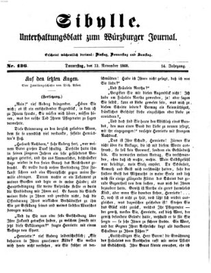 Sibylle (Würzburger Journal) Donnerstag 12. November 1868