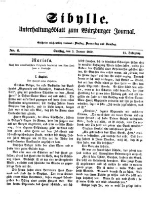 Sibylle (Würzburger Journal) Samstag 2. Januar 1869