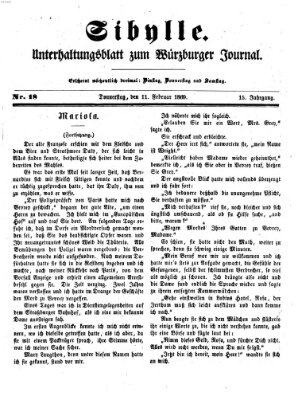 Sibylle (Würzburger Journal) Donnerstag 11. Februar 1869