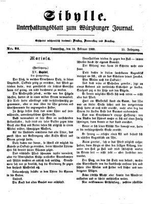 Sibylle (Würzburger Journal) Donnerstag 18. Februar 1869