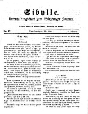 Sibylle (Würzburger Journal) Donnerstag 4. März 1869