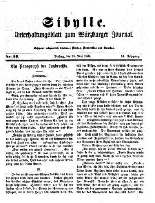 Sibylle (Würzburger Journal) Dienstag 18. Mai 1869