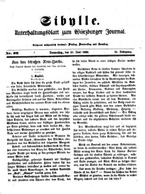 Sibylle (Würzburger Journal) Donnerstag 10. Juni 1869