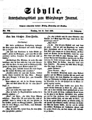 Sibylle (Würzburger Journal) Samstag 26. Juni 1869