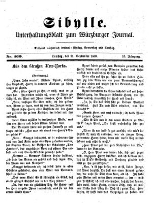 Sibylle (Würzburger Journal) Samstag 11. September 1869