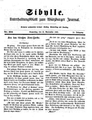 Sibylle (Würzburger Journal) Donnerstag 23. September 1869