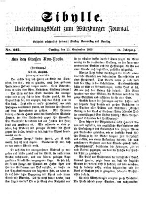 Sibylle (Würzburger Journal) Samstag 25. September 1869