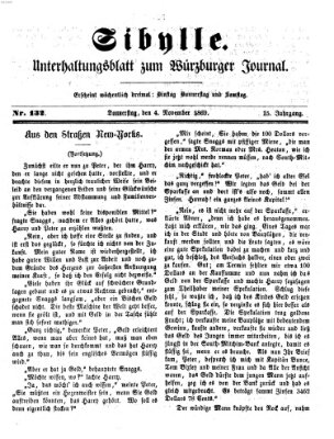 Sibylle (Würzburger Journal) Donnerstag 4. November 1869