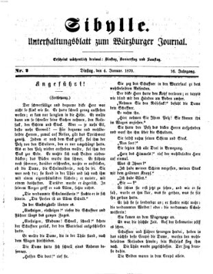 Sibylle (Würzburger Journal) Dienstag 4. Januar 1870