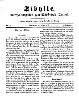 Sibylle (Würzburger Journal) Samstag 15. Januar 1870