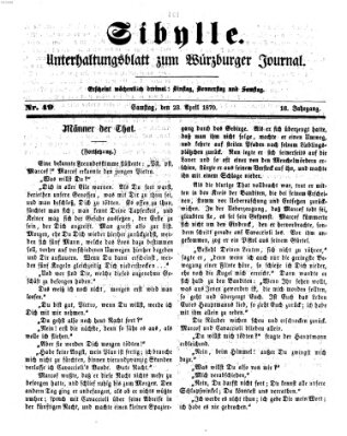 Sibylle (Würzburger Journal) Samstag 23. April 1870