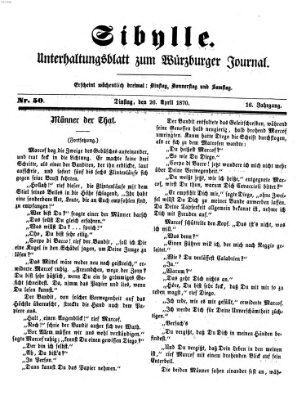 Sibylle (Würzburger Journal) Dienstag 26. April 1870