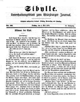 Sibylle (Würzburger Journal) Dienstag 3. Mai 1870