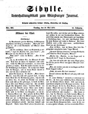 Sibylle (Würzburger Journal) Samstag 28. Mai 1870