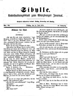 Sibylle (Würzburger Journal) Dienstag 14. Juni 1870