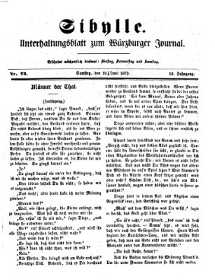 Sibylle (Würzburger Journal) Samstag 18. Juni 1870