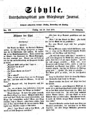 Sibylle (Würzburger Journal) Dienstag 28. Juni 1870