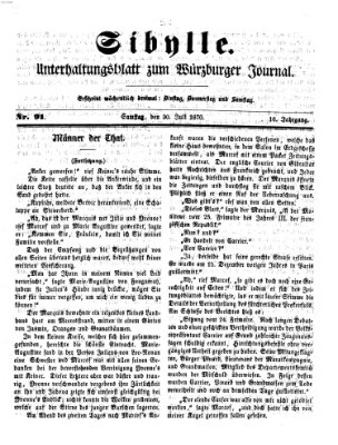 Sibylle (Würzburger Journal) Samstag 30. Juli 1870