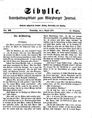 Sibylle (Würzburger Journal) Donnerstag 4. August 1870