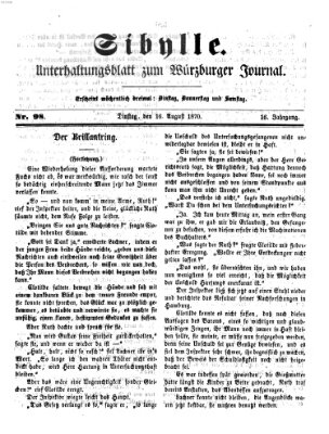 Sibylle (Würzburger Journal) Dienstag 16. August 1870