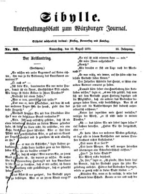 Sibylle (Würzburger Journal) Freitag 19. August 1870