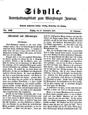 Sibylle (Würzburger Journal) Dienstag 27. September 1870