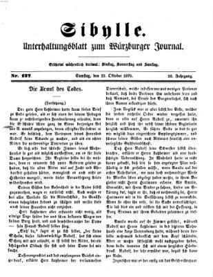 Sibylle (Würzburger Journal) Samstag 22. Oktober 1870