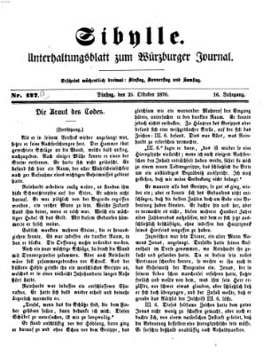 Sibylle (Würzburger Journal) Dienstag 25. Oktober 1870