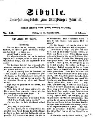 Sibylle (Würzburger Journal) Dienstag 29. November 1870