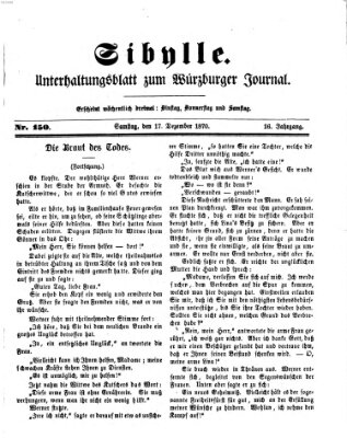 Sibylle (Würzburger Journal) Samstag 17. Dezember 1870