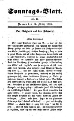 Kourier an der Donau. Sonntags-Blatt : der Unterhaltung gewidmet ; eine Zugabe zum Kourier an der Donau (Donau-Zeitung) Sonntag 11. März 1838