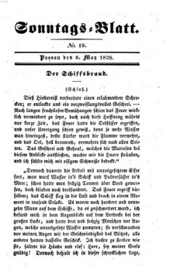 Kourier an der Donau. Sonntags-Blatt : der Unterhaltung gewidmet ; eine Zugabe zum Kourier an der Donau (Donau-Zeitung) Sonntag 6. Mai 1838