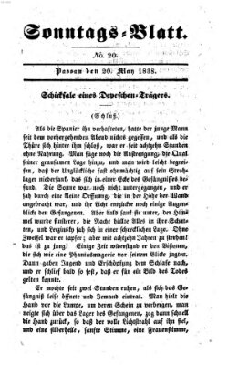 Kourier an der Donau. Sonntags-Blatt : der Unterhaltung gewidmet ; eine Zugabe zum Kourier an der Donau (Donau-Zeitung) Sonntag 20. Mai 1838