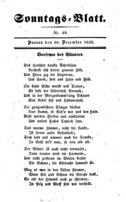 Kourier an der Donau. Sonntags-Blatt : der Unterhaltung gewidmet ; eine Zugabe zum Kourier an der Donau (Donau-Zeitung) Sonntag 30. Dezember 1838